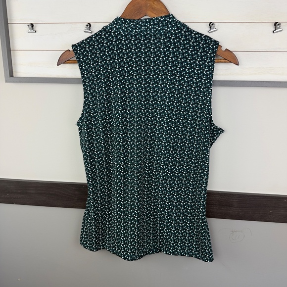 ADRIANNA PAPELL surplice v-neck polka dot size small nwt sleeveless tank top - Picture 3 of 13